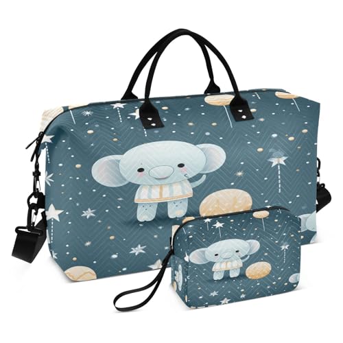 LINNIKEEEE Sich Wiederholendes Muster Cartoon Reise-Seesäcke, Sporttasche, Weekender Handtasche mit Kulturbeutel für Damen Mädchen Herren von LINNIKEEEE
