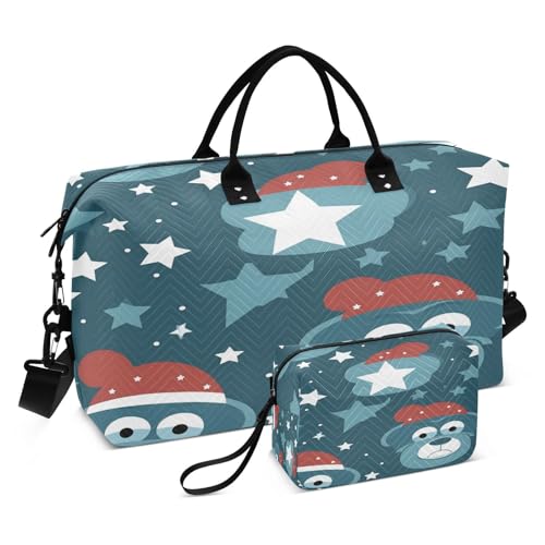 LINNIKEEEE Sich Wiederholendes Muster Süße Giraffen Reise-Seesäcke, Sporttasche, Weekender Handtasche mit Kulturbeutel für Damen Mädchen Herren von LINNIKEEEE