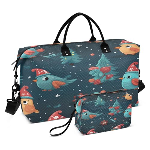 LINNIKEEEE Sich Wiederholendes Muster Süße Weihnachten Reise-Seesäcke, Sporttasche, Weekender Handtasche mit Kulturbeutel für Damen Mädchen Herren von LINNIKEEEE