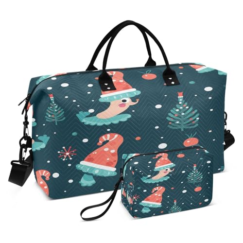 LINNIKEEEE Sich Wiederholendes Muster Weißer Schnee Reise-Seesäcke, Sporttasche, Weekender Handtasche mit Kulturbeutel für Damen Mädchen Herren von LINNIKEEEE