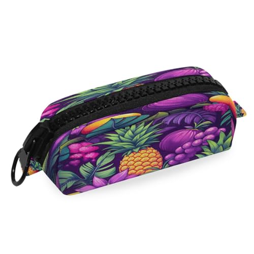 LINNIKEEEE Tropische Frucht Lila Ananas Federmäppchen mit Reißverschluss, Stifttaschen für Kinder Mädchen und Jungen LINNIKEEEE Tropische Frucht Lila Ananas Federmäppchen mit Reißverschluss, Stifttaschen für Kinder Mädchen und Jungen von LINNIKEEEE