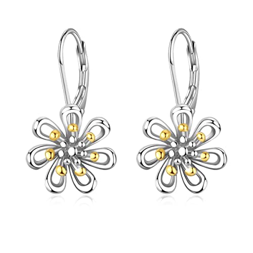 Gänseblümchen Ohrringe Damen 925er Sterlingsilber Blume Brisur Ohrringe Ohrhänger Daisy Schmuck Geschenke für Frauen Mädchen Gänseblümchen Ohrringe Damen 925er Sterlingsilber Blume Brisur Ohrringe Ohrhänger Daisy Schmuck Geschenke für Frauen Mädchen von LINSTER