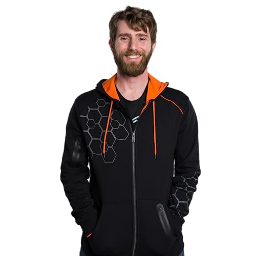 LINUS TECH TIPS WAN Hoodie, schwarz/orange, X-Large von LINUS TECH TIPS