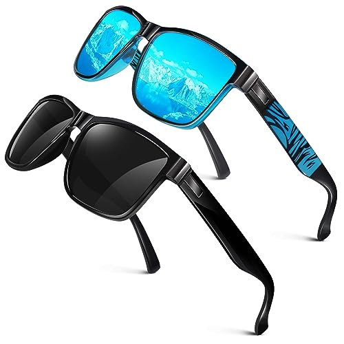 LINVO Polarisiert Sonnenbrille Herren Damen Verspiegelt Klassisch Sportbrille UV400 Schutz Fahren Angeln CAT 3 CE von LINVO