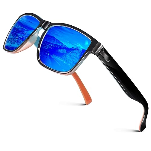 LINVO Polarisiert Sonnenbrille Herren Damen Verspiegelt Klassisch Sportbrille UV400 Schutz Fahren Angeln CAT 3 CE von LINVO