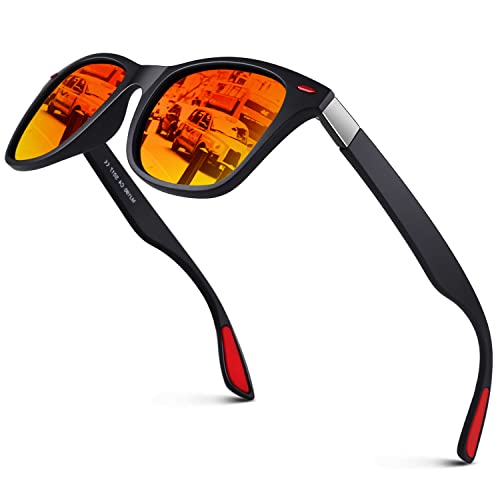 LINVO Polarisierte Sonnenbrille Herren Damen, Retro Dunkle 100% UV Schutz für Autofahren Angeln Laufen von LINVO