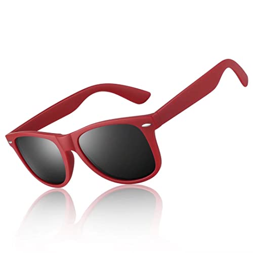 LINVO Sonnenbrille Herren Damen Polarisiert Retro Stil Rechteckig Vintage Klassisch Unisex UV400 Cat 3 CE von LINVO