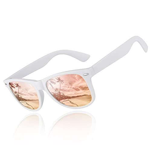 LINVO Sonnenbrille Damen Polarisiert Retro Stil Rechteckig Vintage Klassisch Unisex UV400 Cat 3 CE von LINVO