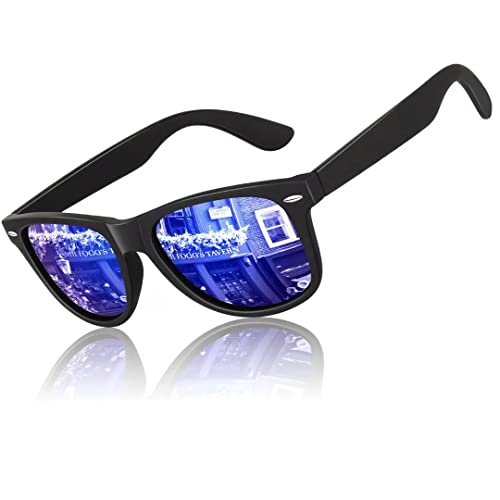 LINVO Sonnenbrille Herren Damen Polarisiert Retro Stil Rechteckig Vintage Klassisch Unisex UV400 Cat 3 CE von LINVO