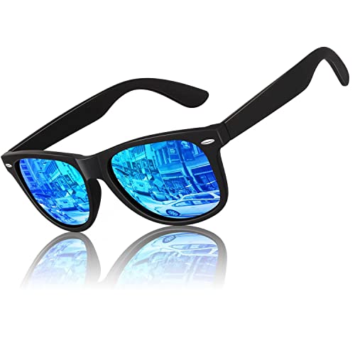 LINVO Sonnenbrille Herren Damen Polarisiert Retro Stil Rechteckig Vintage Klassisch Unisex UV400 Cat 3 CE von LINVO