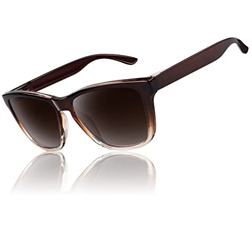 LINVO Sonnenbrille Herren Damen Polarisiert UV400 Klassisch Retro Eckig Sonnenbrille Verspiegelt für Fahren Angeln CAT 3 CE von LINVO