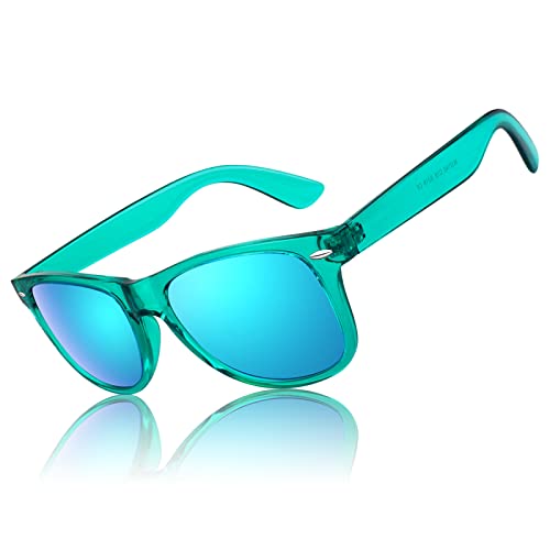 LINVO Sonnenbrille Herren Damen Polarisiert Retro Stil Rechteckig Vintage Klassisch Unisex UV400 Cat 3 CE von LINVO