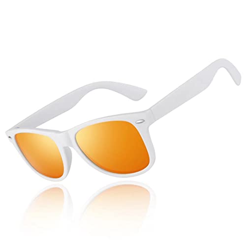 LINVO Sonnenbrille Herren Damen Polarisiert Retro Stil Rechteckig Vintage Klassisch Unisex UV400 Cat 3 CE von LINVO