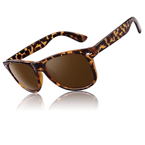 LINVO Sonnenbrille Herren Damen Polarisiert Retro Stil Rechteckig Vintage Klassisch Unisex UV400 Cat 3 CE von LINVO