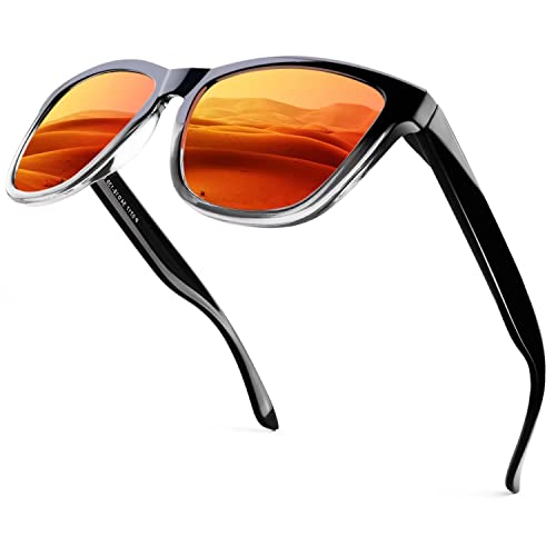 LINVO Sonnenbrille Herren Polarisiert UV400 Klassisch Retro Eckig Sonnenbrille für Fahren Angeln CAT 3 CE von LINVO