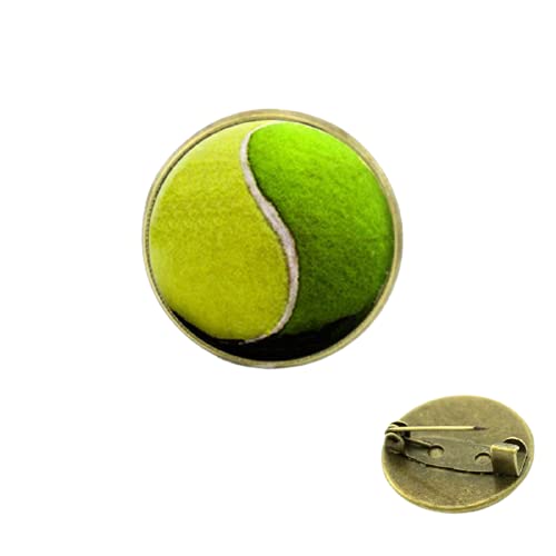Exquisite beliebte I Love Tennis Brosche Pin Sommer Mode Sport Tennis Ball Foto Badge Broschen Männer Frauen Schmuck von LINWEN