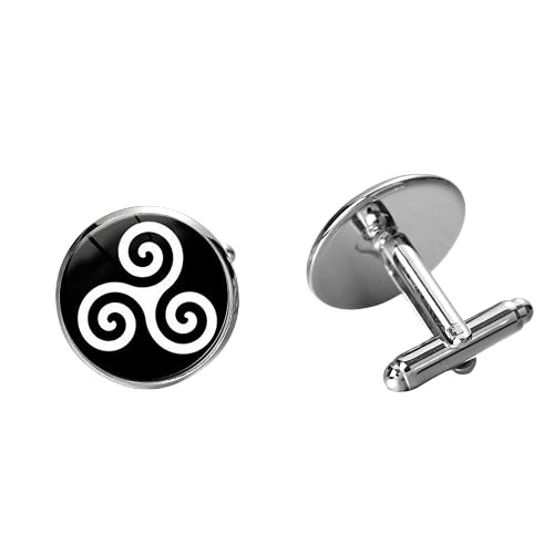Klassische Teen Wolf Triskele Manschettenknöpfe Triskelion Allison Argent Glas Foto Cabochon Manschette Knopf Trendy Herren Partyschmuck von LINWEN