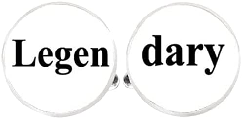 Legen Dary Manschettenknöpfe Neuheit Zitat Barney Stinson Accessoires Hochzeitsschmuck Manschettenknöpfe Herren Kupfer Kristall Glas Nickel Silber von LINWEN