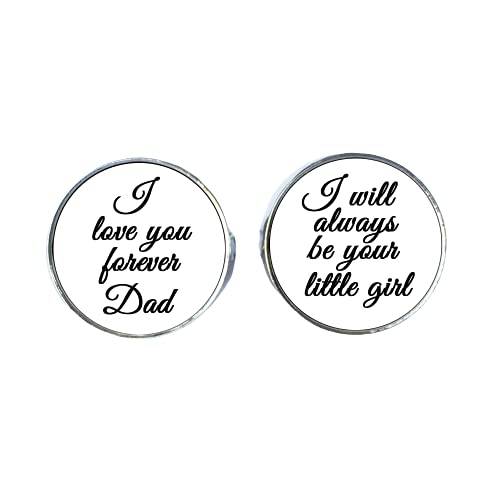 Personalisierbare Hochzeits-Manschettenknöpfe "I love you forever I will always be your little girl" von LINWEN