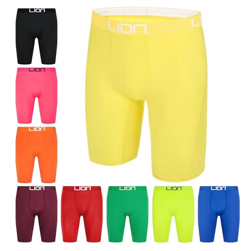 LION SPORTSWEAR Kompressionsshorts für Fußball & Sport – Mehrzweck-Basisschicht für Herren und Kinder, ideal für Fitnessstudio, Training und Laufen, gelb, L LION SPORTSWEAR Kompressionsshorts für Fußball & Sport – Mehrzweck-Basisschicht für Herren und Kinder, ideal für Fitnessstudio, Training und Laufen, gelb, L von LION SPORTSWEAR