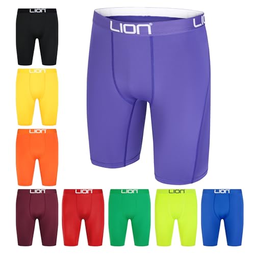 LION SPORTSWEAR Kompressionsshorts für Fußball & Sport – Mehrzweck-Basisschicht für Herren und Kinder, ideal für Fitnessstudio, Training und Laufen, violett, XL LION SPORTSWEAR Kompressionsshorts für Fußball & Sport – Mehrzweck-Basisschicht für Herren und Kinder, ideal für Fitnessstudio, Training und Laufen, violett, XL von LION SPORTSWEAR