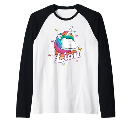 Herren LION - Schöner Jungen Name mit süßem Einhorn Raglan Herren LION - Schöner Jungen Name mit süßem Einhorn Raglan von LION Sohn Enkel Geburtstag Geschenkideen