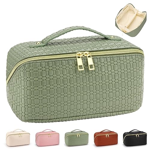 LIONVISON Kosmetiktasche, Große Kapazität Schminktasche, Tragbare Make up Tasche kulturtasche Damen, Multifunktionale Wasserdicht Kulturbeutel für Frauen Reisen oder täglichen Gebrauch (Grün) von LIONVISON