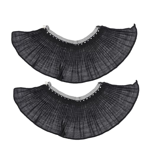 LIOOBO 1 Paar Elegant Lace Schwarze Mesh Spitzenärmel Atmungsaktive und Bequeme Erweiterungsärmel für Hochzeiten und Partys von LIOOBO