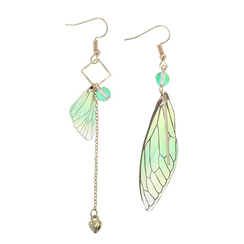 LIOOBO 1 Paar Lange Quaste Ohrringe für Damen Braut Ohrhänger Klassischem Grün mit Goldenen Akzenten für Hochzeiten und Besondere Anlässe von LIOOBO