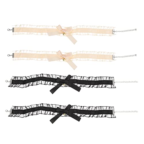 LIOOBO 1 Satz Teiliges Falbala Lace Choker mit Schleife Modeaccessoires für Damen Schwarz und Beige für Kostüme und Anlässe LIOOBO 1 Satz Teiliges Falbala Lace Choker mit Schleife Modeaccessoires für Damen Schwarz und Beige für Kostüme und Anlässe von LIOOBO