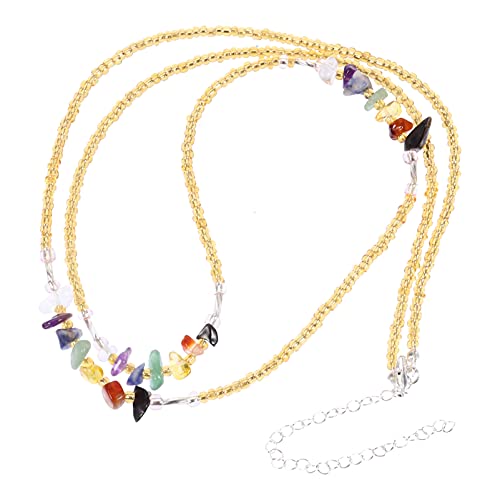 LIOOBO 1 Stück Bauchkette für Frauen Handgefertigter Farbiger Steingürtel Verstellbare Taillenkette Modischer Körperschmuck für Bikini und Strandoutfits für Damen und Mädchen Elegant und von LIOOBO