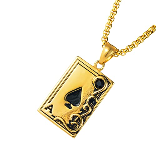 LIOOBO 1 Stück Halskette für Männer mit Queen Of Spade Anhänger Poker Kette Robust und Langlebig für Alltag und Besondere Anlässe LIOOBO 1 Stück Halskette für Männer mit Queen Of Spade Anhänger Poker Kette Robust und Langlebig für Alltag und Besondere Anlässe von LIOOBO