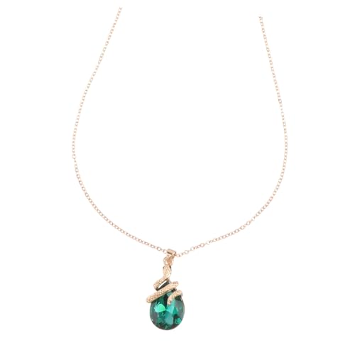 LIOOBO 1 Stück Kristallglas Schlange Halskette Schlangenschmuck für Frauen Grüner Anhänger Stilvolles Nackenjuwel Elegantes Design für von LIOOBO