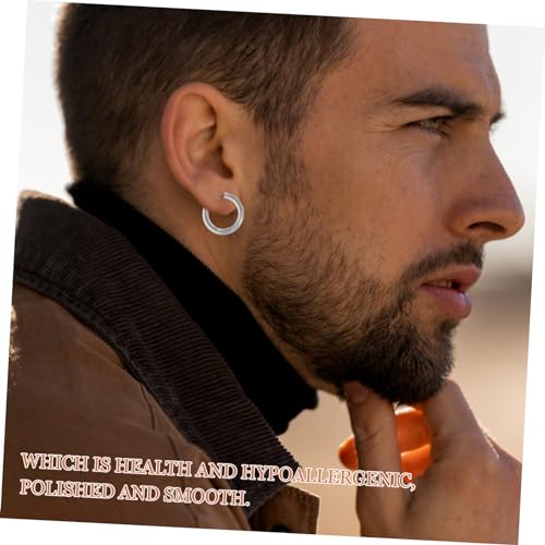 LIOOBO 10 Stück Teiliges Knorpel Creolen aus Silberfarbene Leichte Runde Ohrringe in Elegant und Hautfreundlich für Damen und Herren für Alltag Party und Festlichkeiten von LIOOBO