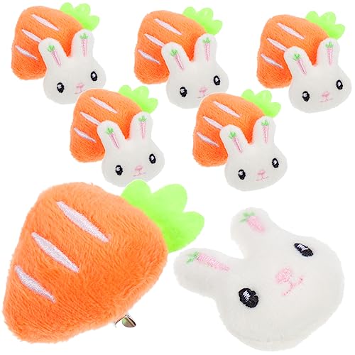 LIOOBO 12stücke Mini Kaninchen Karotte Form Brosche Plüsch Broschen Für Frauen Kleidung Taschen Rucksäcke Dekorative Brosche Zubehör von LIOOBO
