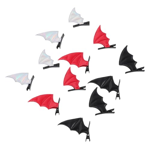LIOOBO 12stücke Teiliges Fledermaus-haarspangen Aus Pu-leder Für Damen Teufelsflügel-haarschmuck Für Partys Festivals Und Alltag Stilvolle Haaraccessoires Mit Mystischem Charme von LIOOBO