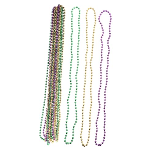 LIOOBO 15 Stück Teiliges Beaded Neck Jewelry Bunte Perlenketten Leichte Metallperlen für Karneval Party Festival Farbenfrohes Schmuckzubehör für Erwachsene von LIOOBO