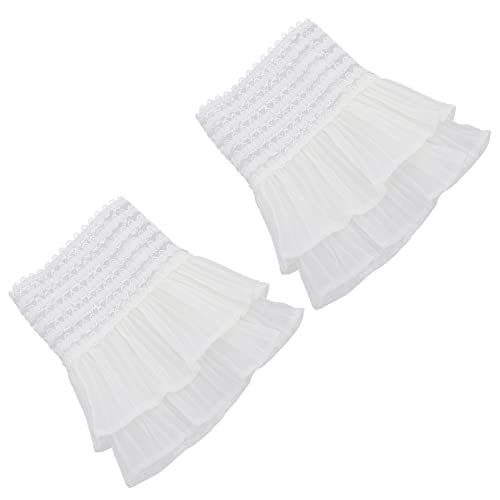 LIOOBO Detachable Spitzenmanschetten Für Damen Elegante Fake-armmanschetten Aus Chiffon Spitze Verstellbar Und Atmungsaktiv Für Hochzeit Und Kostüm-accessoires von LIOOBO