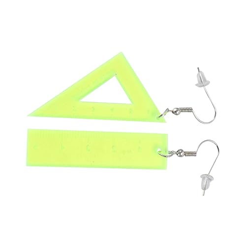 LIOOBO 1Paar Triangular Ruler Earrings für Damen Kreative Ohrringe mit Lineal Design Gelb Accessoire für Besondere Anlässe LIOOBO 1Paar Triangular Ruler Earrings für Damen Kreative Ohrringe mit Lineal Design Gelb Accessoire für Besondere Anlässe von LIOOBO