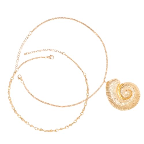 LIOOBO Einzigartige Muschelhalskette Damen Schicke Muschelkette Natürlicher Conch Verstellbar für Strandpartys und Alltagsmode von LIOOBO