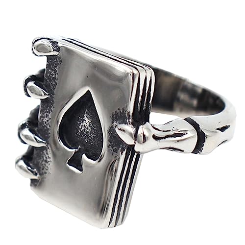 LIOOBO Männerring Offener Geisterkrallenring Titanstahl für Stylisches Fingerringschmuckstück Modisches Accessoire für Herren von LIOOBO