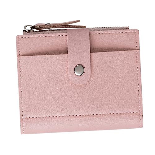 LIOOBO Kurze Geldbörse Für Damen Geldkarten-geldbörse Aus Rosa Kleine Karten-Tasche Für Bargeld Münzen Und Karten Leicht Zu Tragen Für Reisen Und Geschäftsaufenthalte von LIOOBO