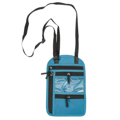 LIOOBO Multifunktionale RFID Reisepasshülle Kleiner Umhängetasche für Herren und Damen Verstellbar mit Schutz vor Digitalem Diebstahl von LIOOBO