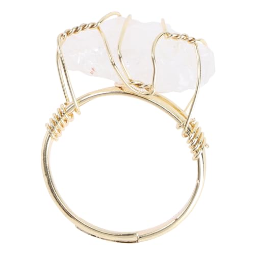 LIOOBO Verstellbarer Kreativer Ring Aus Natürlichem Stein Stilvolle Fingerdekoration Für Damen Geeignet Für Besondere Anlässe Und Alltägliche Nutzung von LIOOBO