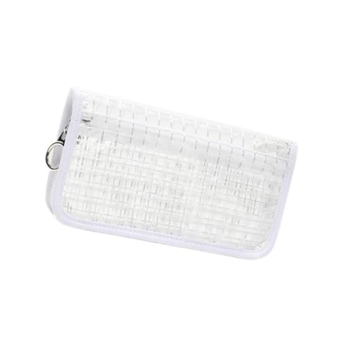 LIOOBO 1stück PVC Handtasche Für Handy Transparentes Design Praktischer Münzbeutel Für Damen Und Mädchen Für Sommer Mit Elegantem Karomuster Und Sichtfenster von LIOOBO
