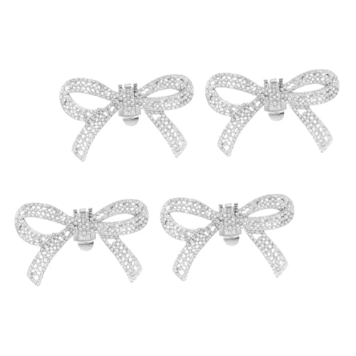 LIOOBO 2 Paare Abnehmbare Schleifen Schuhclips Funkelnde Schuhcharms Dekorative Schnallen für Party Schuhe Accessoires für Damen von LIOOBO