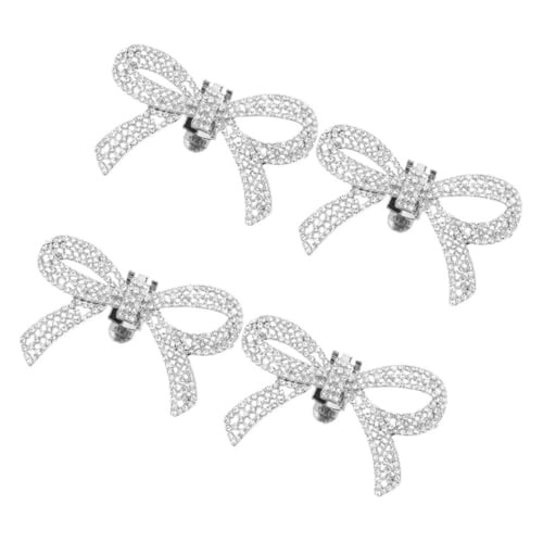 LIOOBO 2 Paare Abnehmbare Strass Schleifen Schuhclips Schuhschnallen für High Heels Sandalen Hochzeit Party Modische Schuhdekorationen Stilvolle Schuhzubehör von LIOOBO