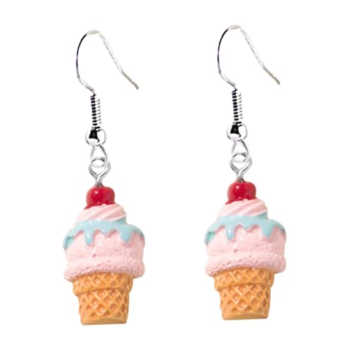 LIOOBO 2 Paare Bunte Eiscreme Ohrhänger Damen Ohrschmuck Kreativ Süße Hängende Ohrringe Leicht Party Alltag LIOOBO 2 Paare Bunte Eiscreme Ohrhänger Damen Ohrschmuck Kreativ Süße Hängende Ohrringe Leicht Party Alltag von LIOOBO