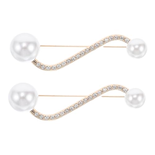 LIOOBO 2stücke Damen Broschen Pins Dekorative Sicherheitsnadeln Strass Stilvolle Broschennadeln Für Kleidung Pullover Hüte von LIOOBO