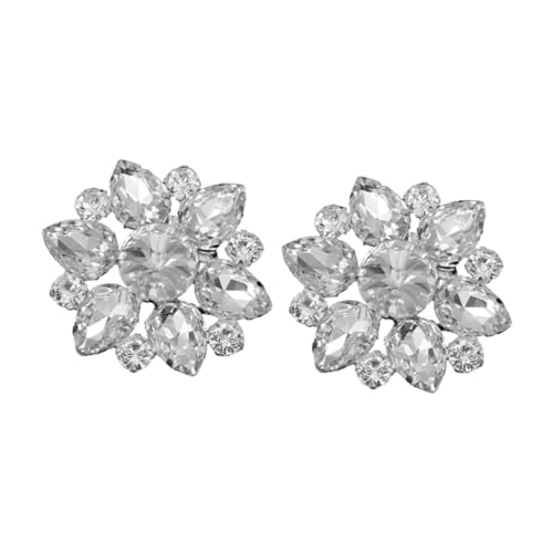 LIOOBO 2 Stück Abnehmbare Schuhclips mit Glitzer Rhinestones DIY Schuhschmuck für Hochzeiten und Wasserfallförmige Dekoration für Damen Schuhe von LIOOBO